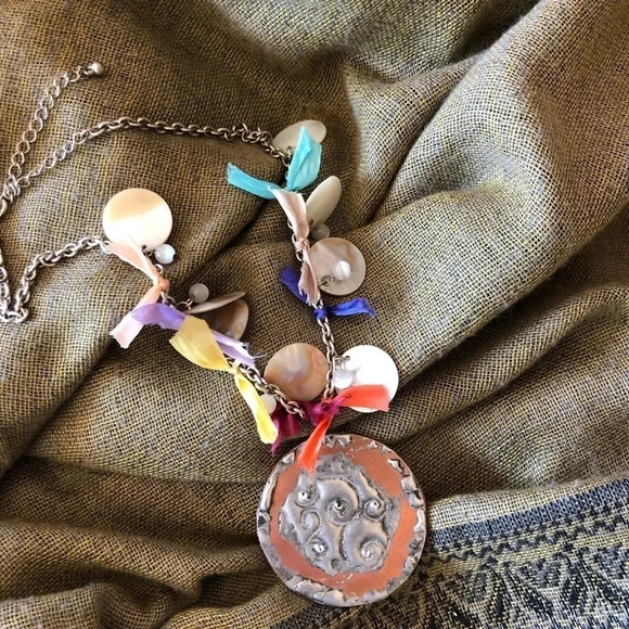 Artisan Made Copper Stamped Necklace. - Picture 1 of 4